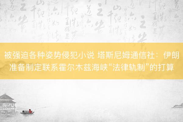 被强迫各种姿势侵犯小说 塔斯尼姆通信社：伊朗准备制定联系霍尔木兹海峡“法律轨制”的打算
