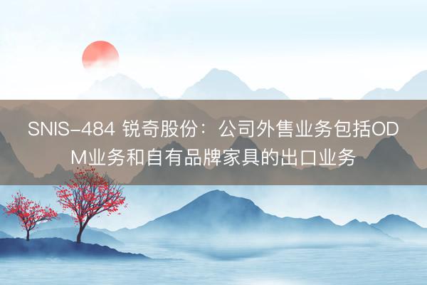 SNIS-484 锐奇股份：公司外售业务包括ODM业务和自有品牌家具的出口业务