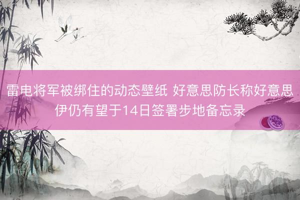 雷电将军被绑住的动态壁纸 好意思防长称好意思伊仍有望于14日签署步地备忘录