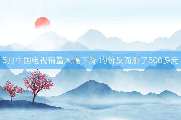 5月中国电视销量大幅下滑 均价反而涨了500多元